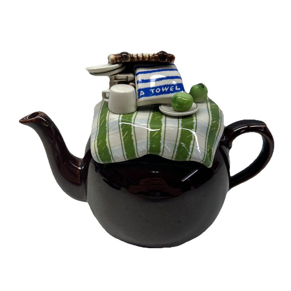 CARDEW DESIGN Brown Betty Summer Picnic Teapot Made in England ‼️Read‎ Desc‼️